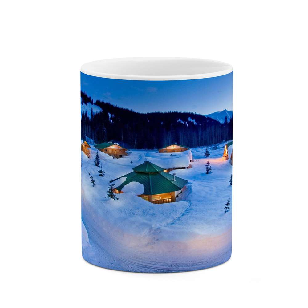 ماگ کاکتی طرح منظره برفی مدل mgs14965