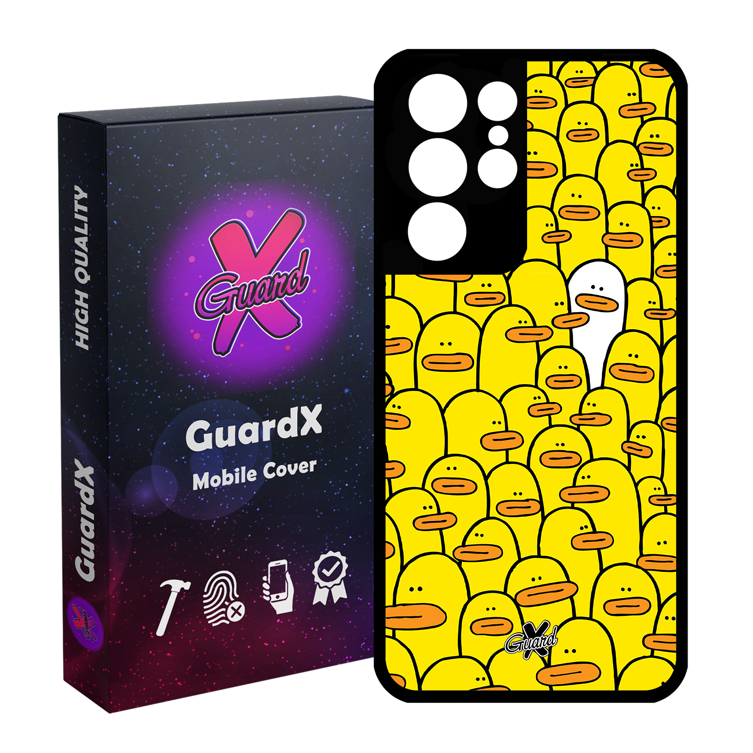 کاور گارد ایکس طرح اردک مدل Glass10361 مناسب برای گوشی موبایل سامسونگ Galaxy S21 Ultra