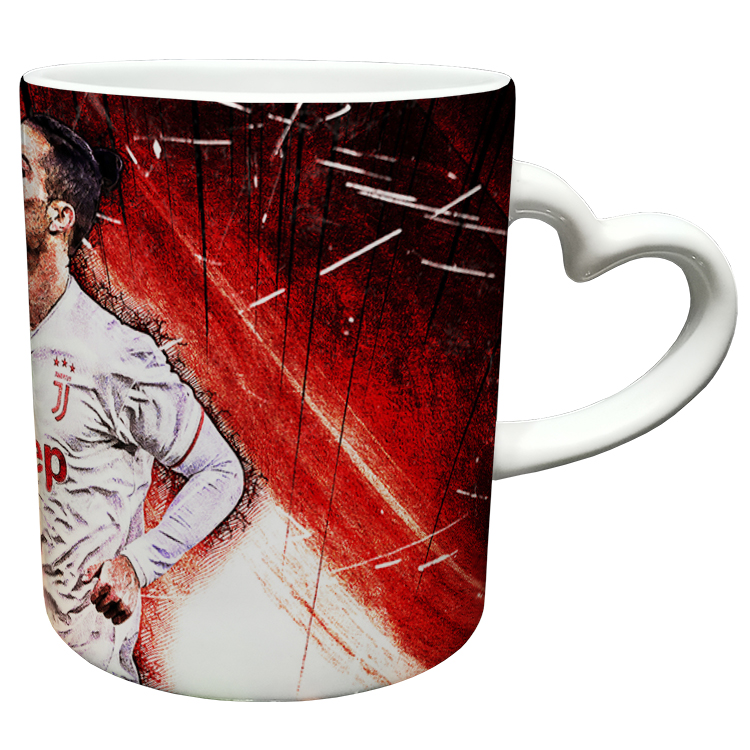 ماگ مدل دسته قلبی طرح رونالدو کد 28