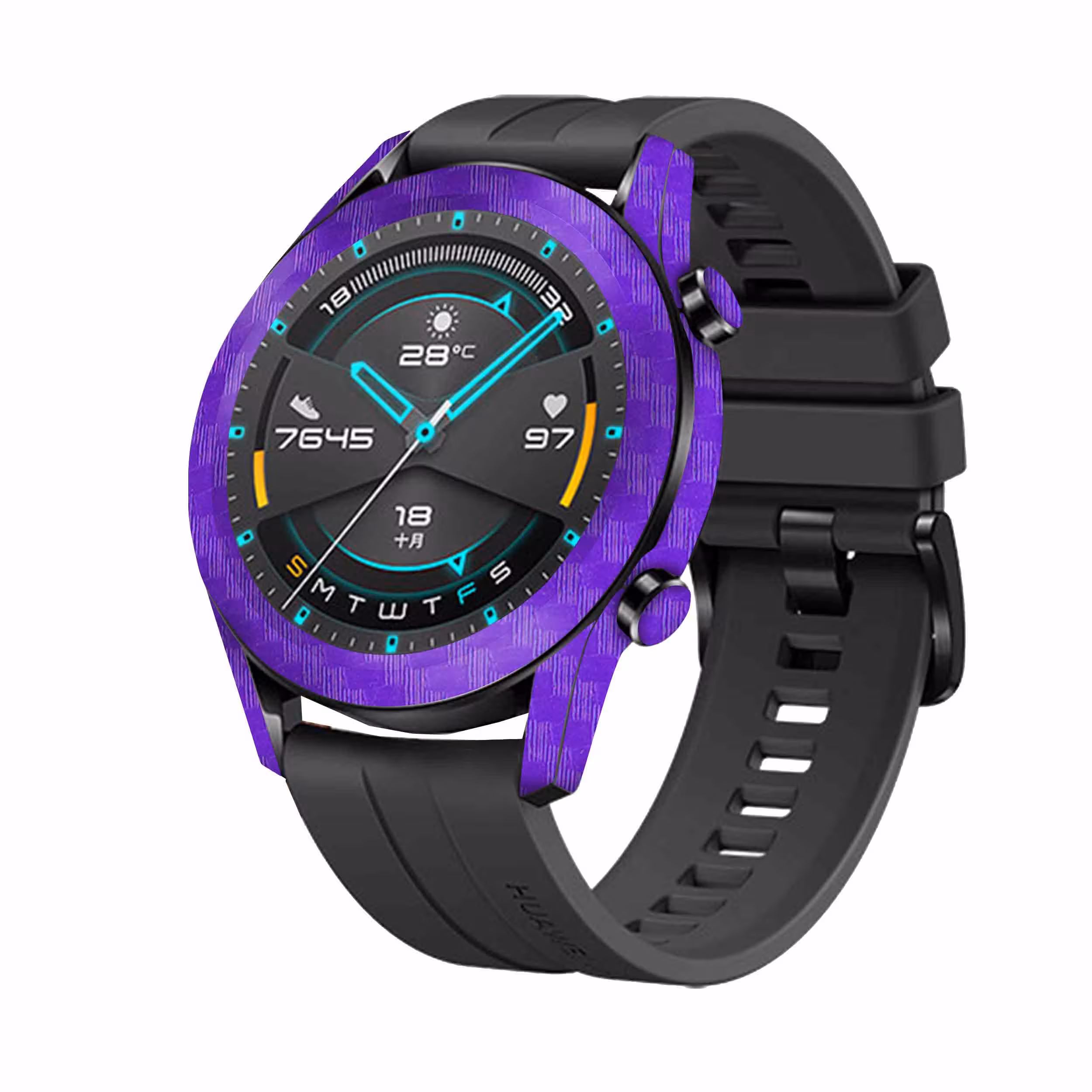 برچسب ماهوت طرح Purple-Fiber مناسب برای ساعت هوشمند هوآوی Watch GT2