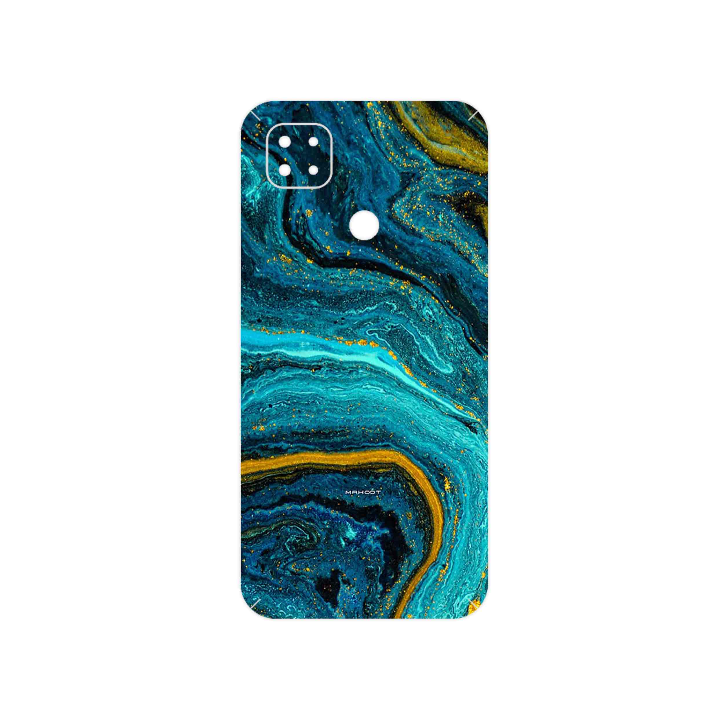 برچسب پوششی ماهوت مدل Turquoise marblewith golden streaks مناسب برای گوشی موبایل شیائومی Poco C31