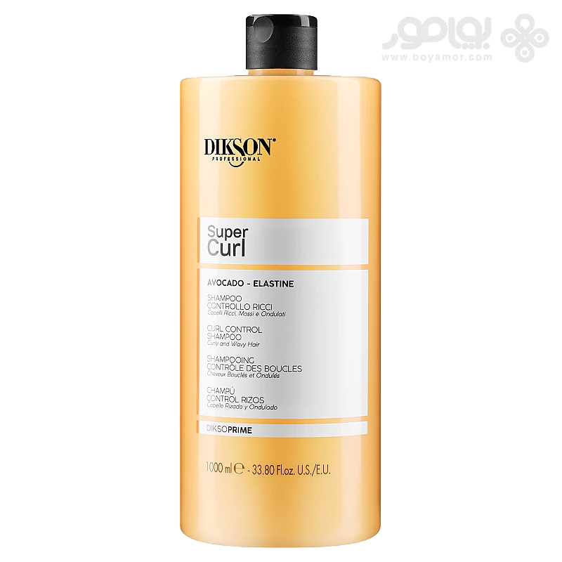شامپو موهای فر دیکسون پرایم مدل SUPER CURL حجم 1000 میل