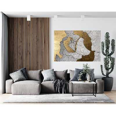  تابلو نقاشی ورق طلا طرح گل رز کد a004 