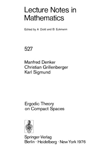 خرید و دانلود نسخه کامل کتاب Ergodic Theory on Compact Spaces