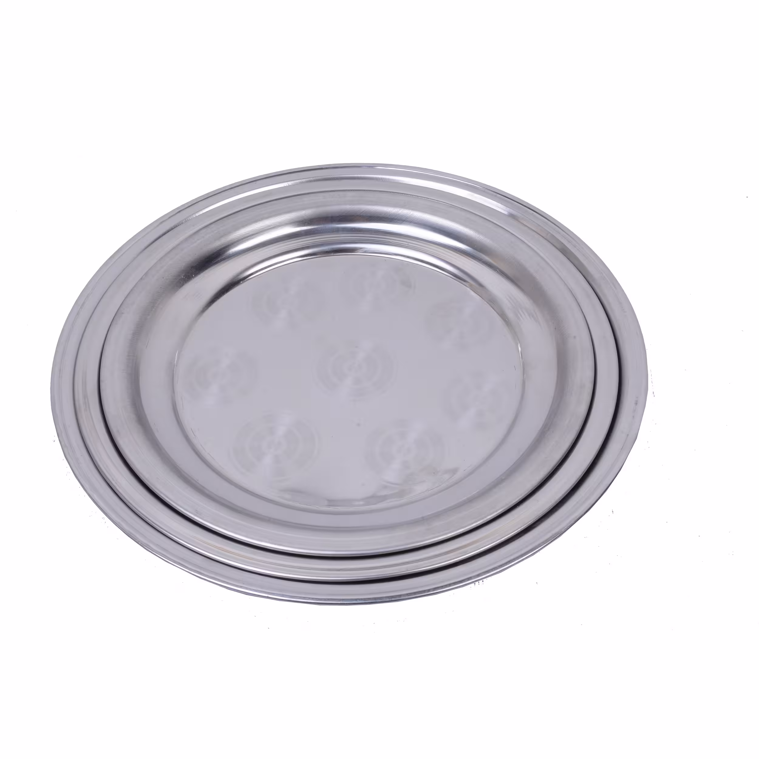 سینی استیل جار بسته 4 عدد قطر 26 و 23 و 21 و 19سانتی