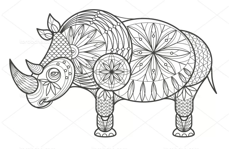 وکتور نقاشی کرگدن | گرافیک با طعم تربچه