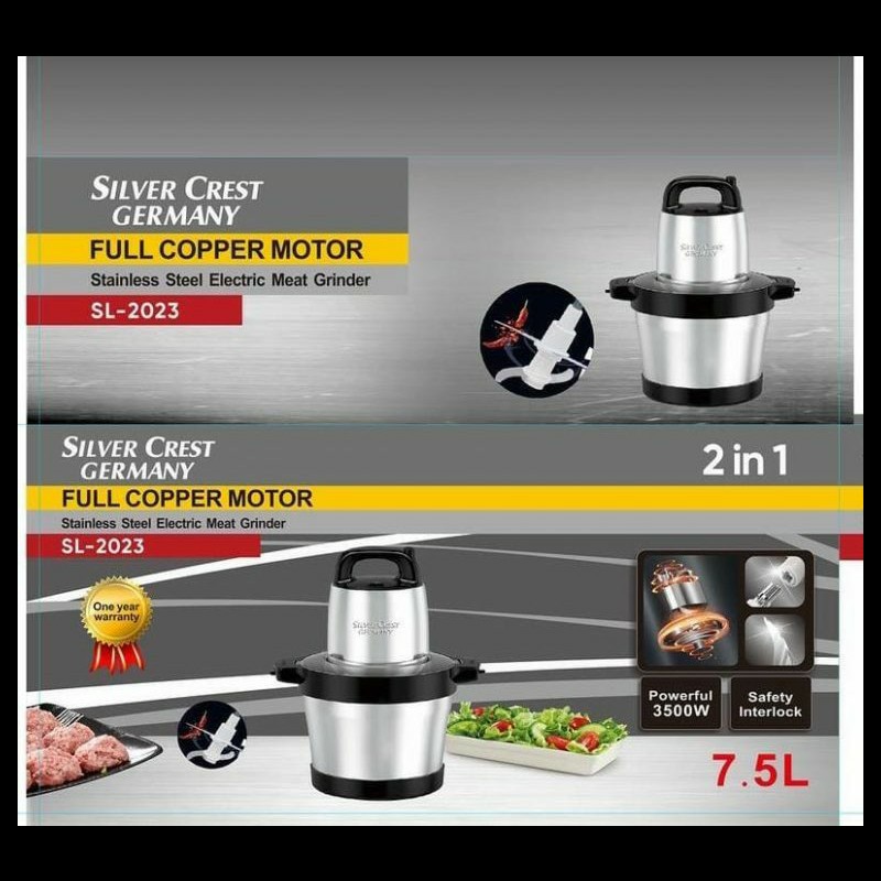 خردکن دو کاره سیلور کرست 7.5لیتر  اصلی 