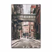 تابلو شاسی گوفی مدل جاده یکطرفه نوستالژی گردشگری Travel One Way Street 4k کد NYC23 | دنیای قاب