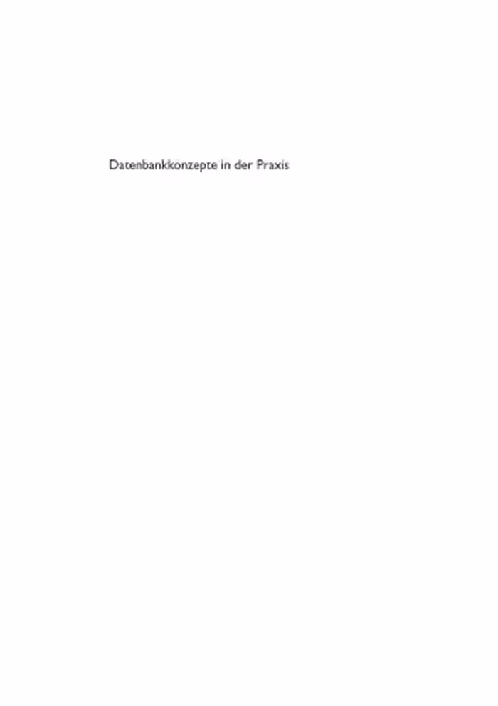 خرید و دانلود نسخه کامل کتاب Datenbankkonzepte in der Praxis : nach dem Standard SQL-99