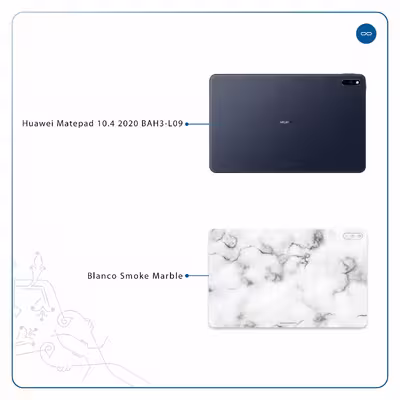 برچسب پوششی ماهوت مدل Blanco-Smoke-Marble مناسب برای تبلت هوآوی Matepad 10.4 2020 BAH3-L09