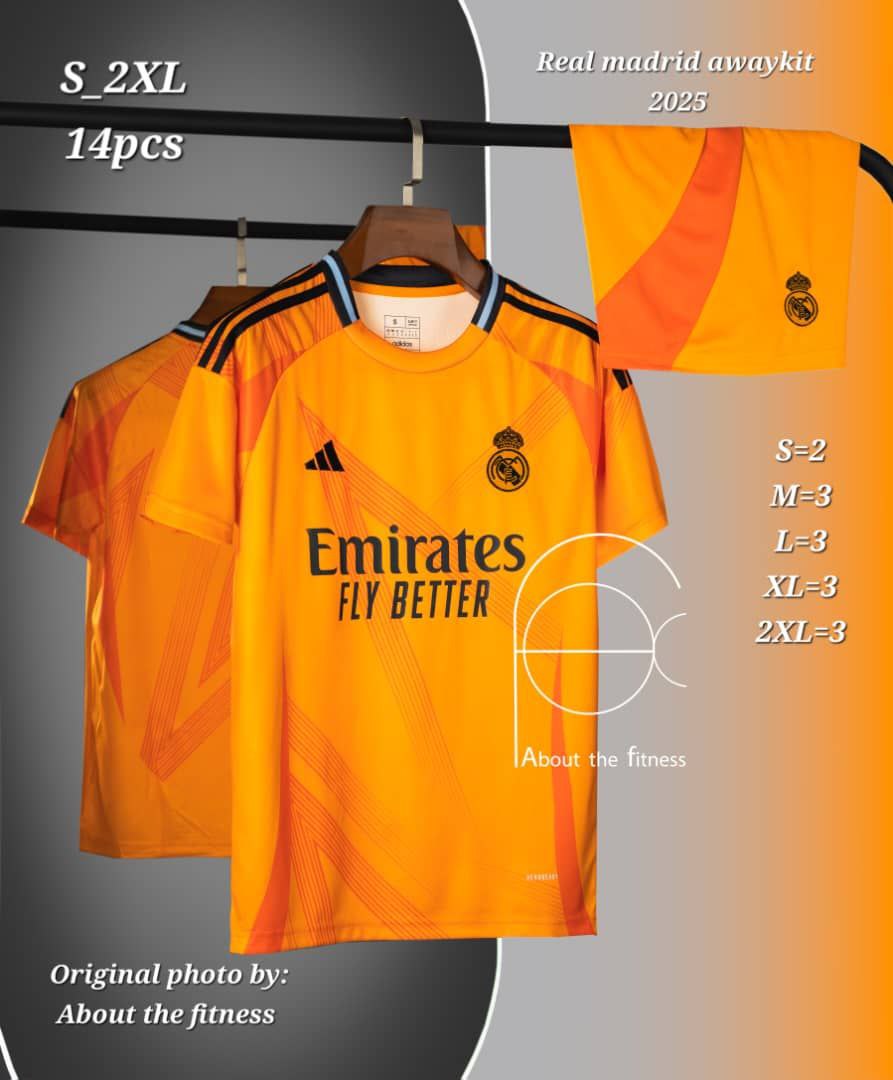 کیت دوم رئال مادرید فصل 2025-2024 (پیراهن شورت) ورژن هواداری