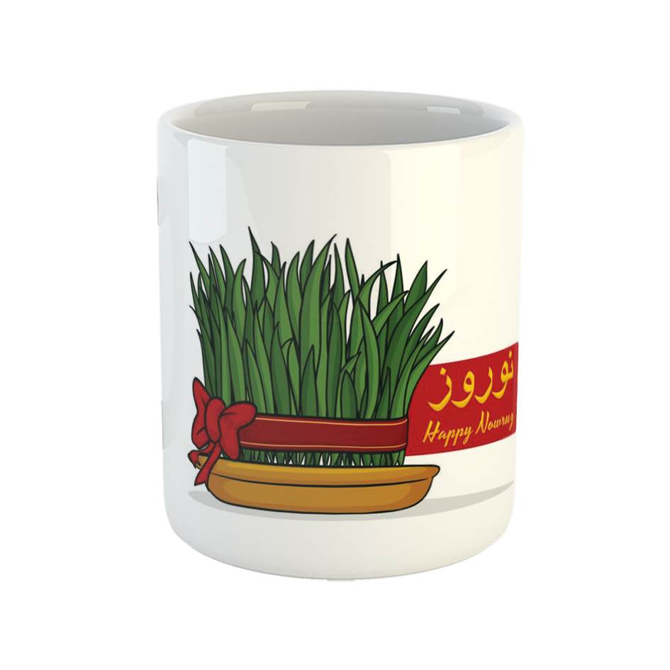 ماگ طرح نوروز مدل سبزه سال نو