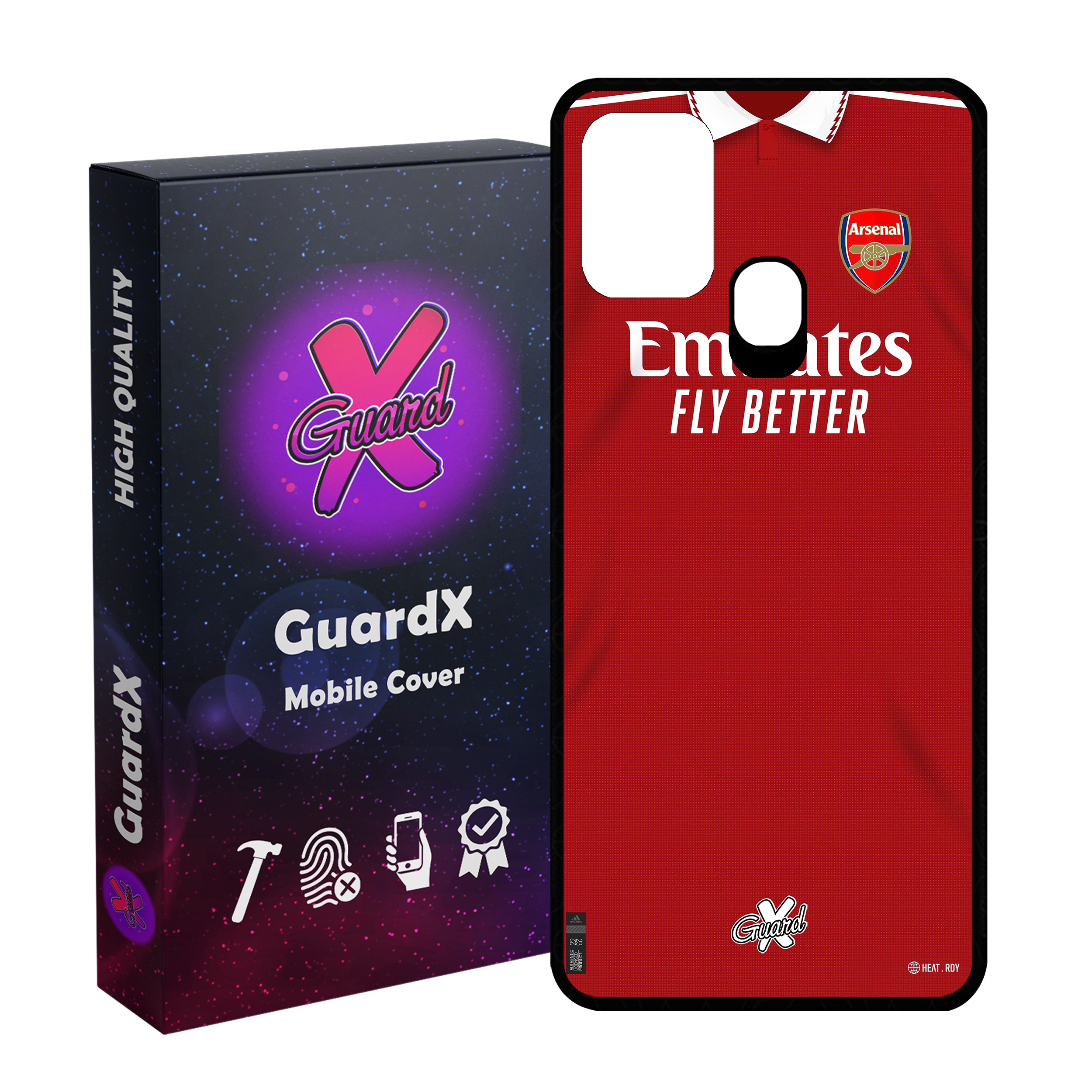 کاور گارد ایکس طرح آرسنال مدل Glass10467 مناسب برای گوشی موبایل سامسونگ Galaxy M31 / M31 Prime / F41