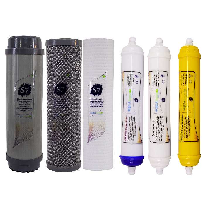 فیلتر دستگاه تصفیه آب آکوآ اسپرینگ مدل F-S7-A6 مجموعه 6 عددی