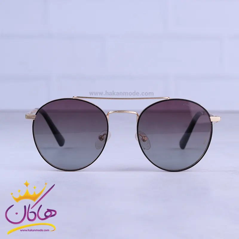 عینک آفتابی پورشه مردانه فریم گرد طلایی AD076/2