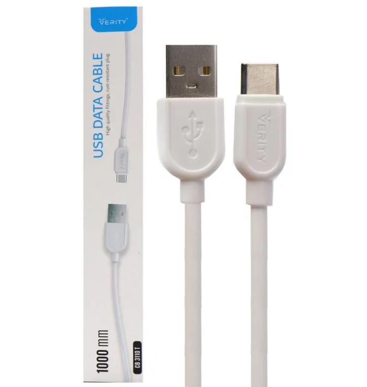 کابل شارژ TYPE-C VERITY مدل CB 3110T طول 1 متر