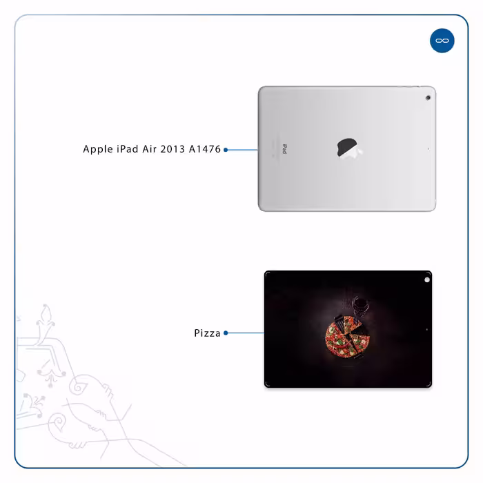 برچسب پوششی ماهوت مدل Pizza مناسب برای تبلت اپل iPad Air 2013 A1476