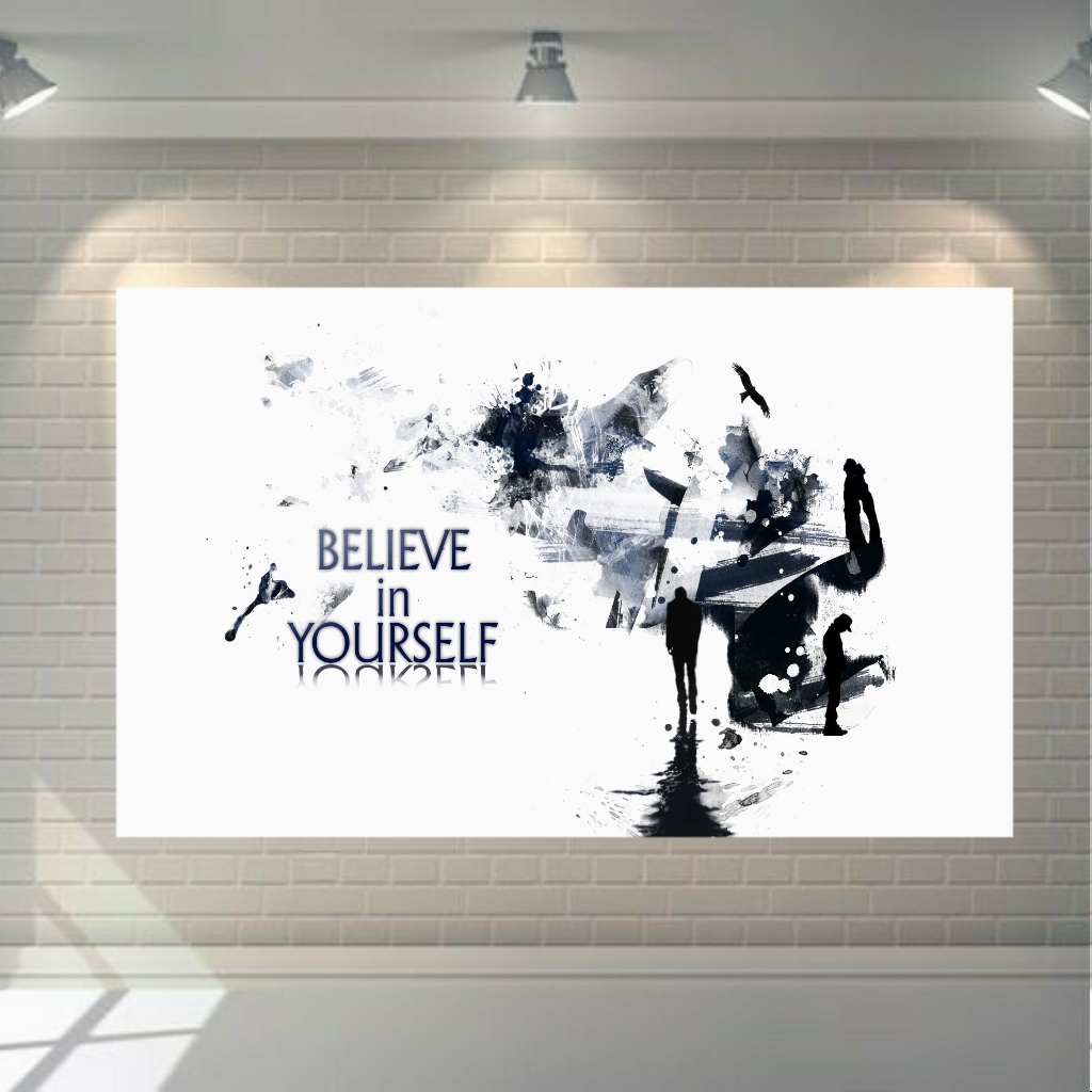 تابلو بوم طرح انگیزش مدل BELIEVE IN YOU RSELF کد SDB1606