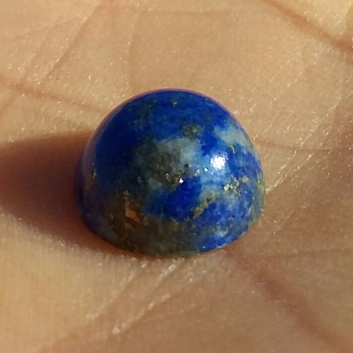 نگین لاجورد افغان وارداتی پیریت دار طلایی بسیار خوش رنگ کد 9490