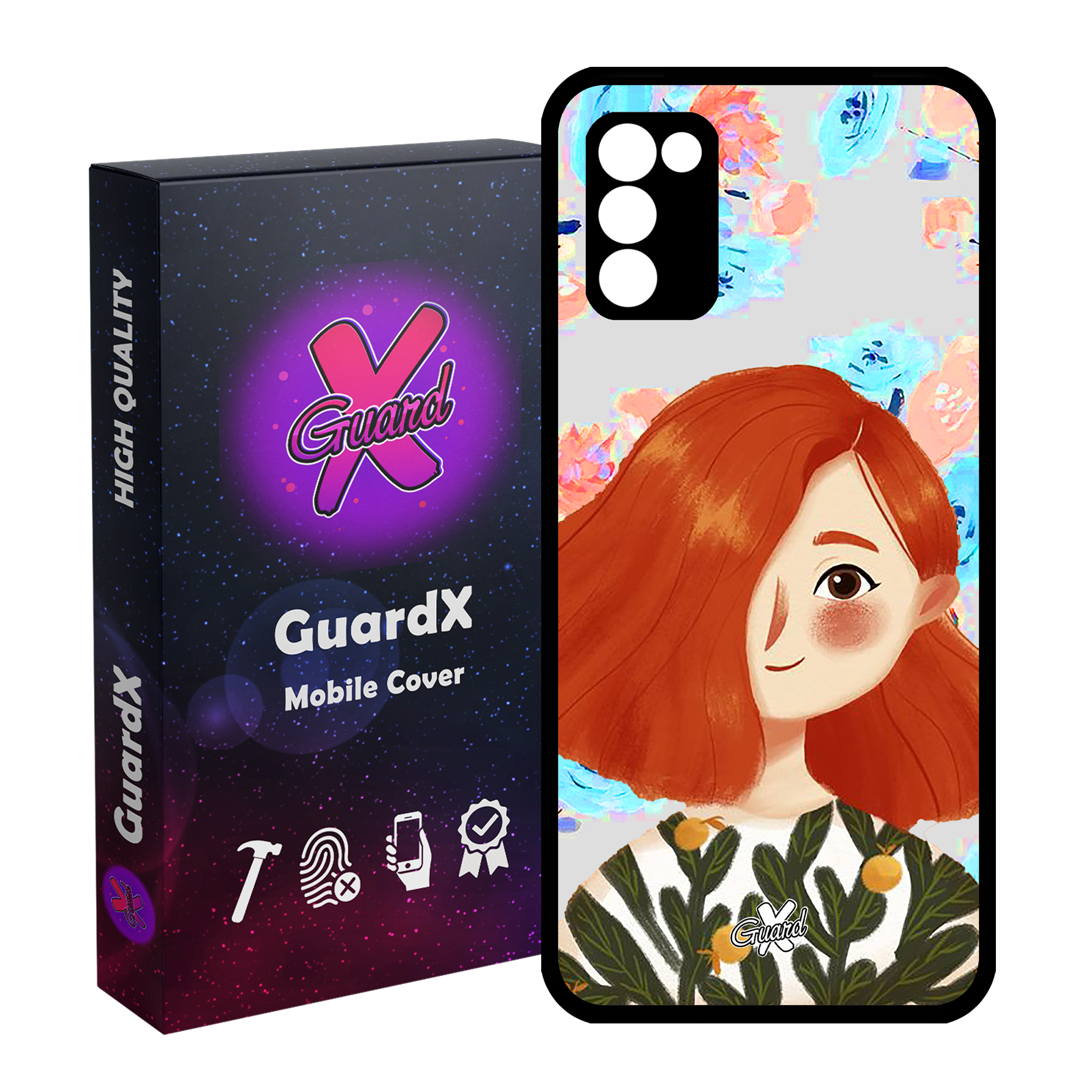 کاور گارد ایکس طرح دختر مدل Glass10324 مناسب برای گوشی موبایل سامسونگ Galaxy A03s