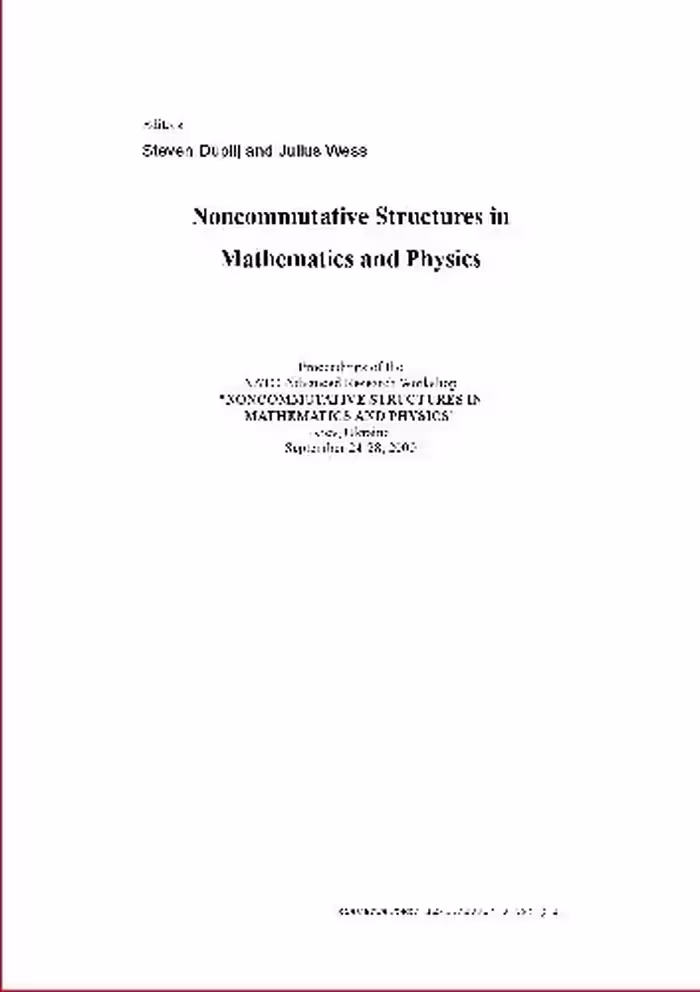 خرید و دانلود نسخه کامل کتاب Noncommutative Structures in Mathematics and Physics