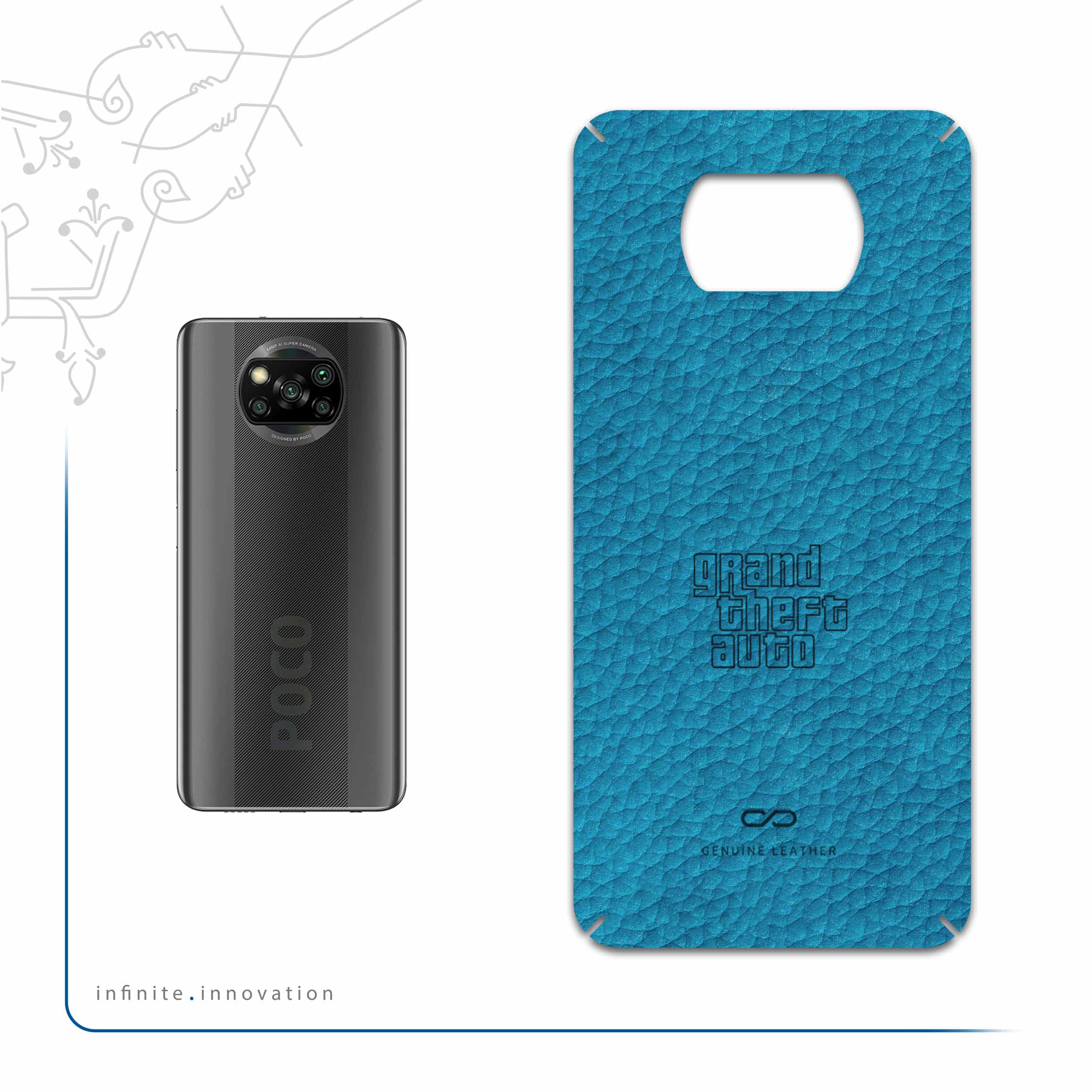 برچسب پوششی ماهوت مدل BL-GTA مناسب برای گوشی موبایل شیائومی Poco X3 NFC