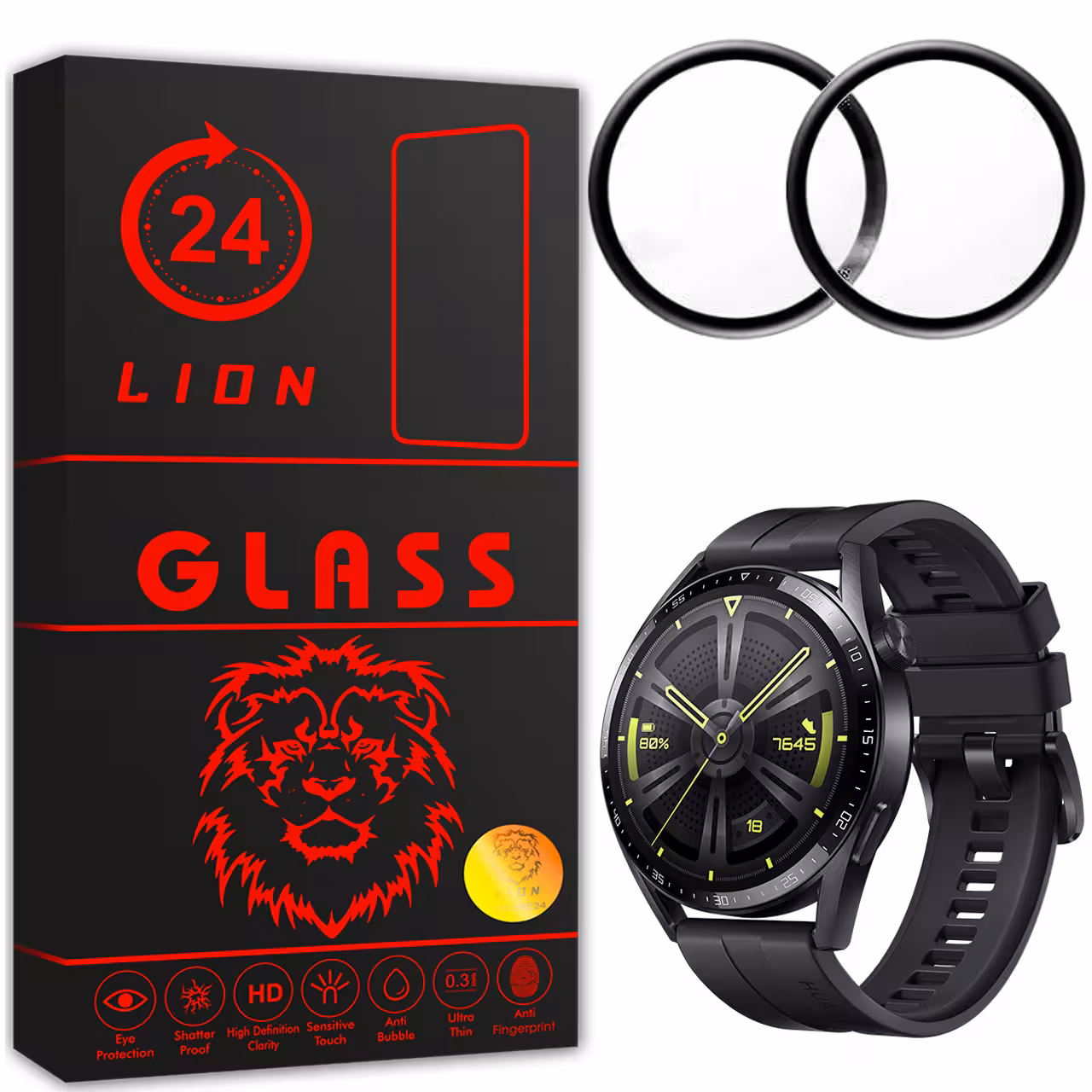 محافظ صفحه نمایش لاین مدل RT007 مناسب برای ساعت هوشمند هوآوی Watch GT3 46mm بسته دو عددی