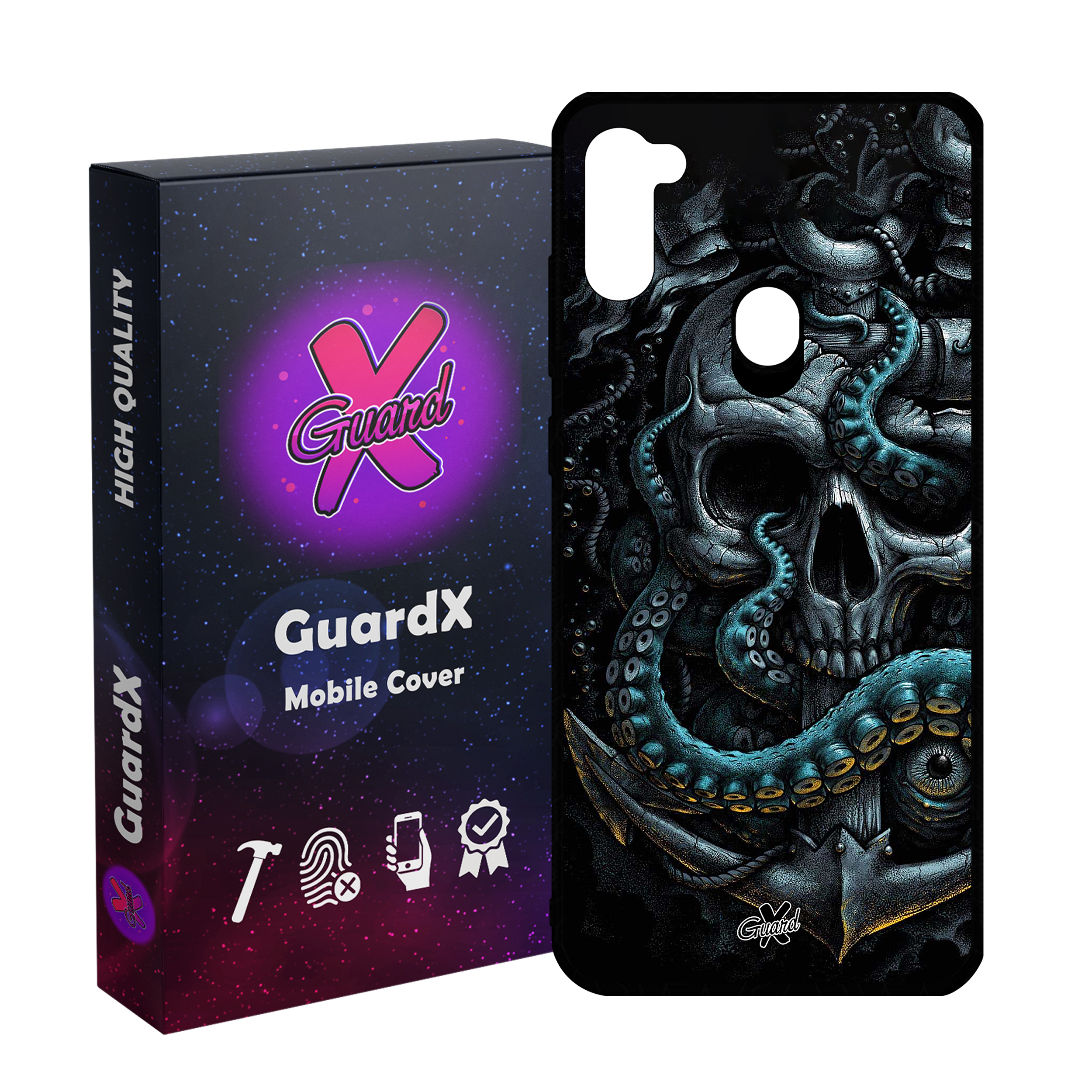 کاور گارد ایکس طرح جمجمه مدل Glass10563 مناسب برای گوشی موبایل سامسونگ Galaxy A11/M11