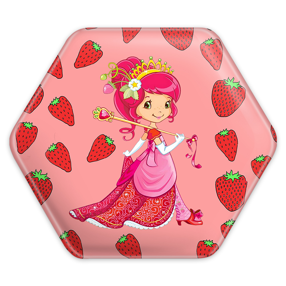 پیکسل خندالو طرح دختر توت فرنگی مدل شش ضلعی کد 1616