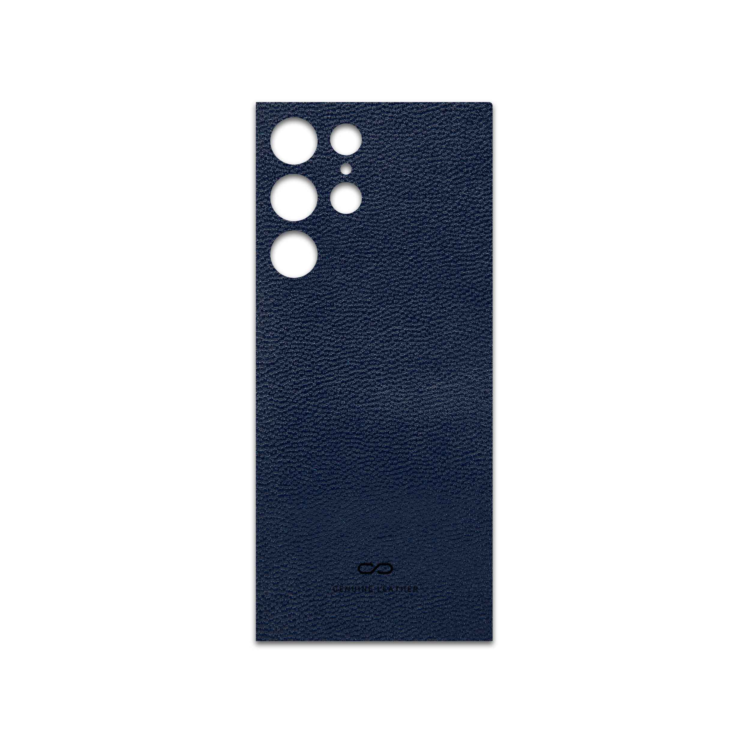 برچسب پوششی ماهوت مدل Deep-Blue-Leather مناسب برای گوشی موبایل سامسونگ Galaxy S22 Ultra 5G