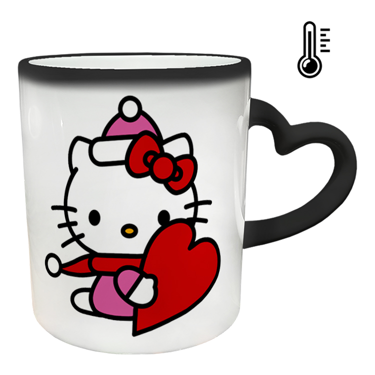 ماگ حرارتی مدل دسته قلبی طرح کیتی کد 59