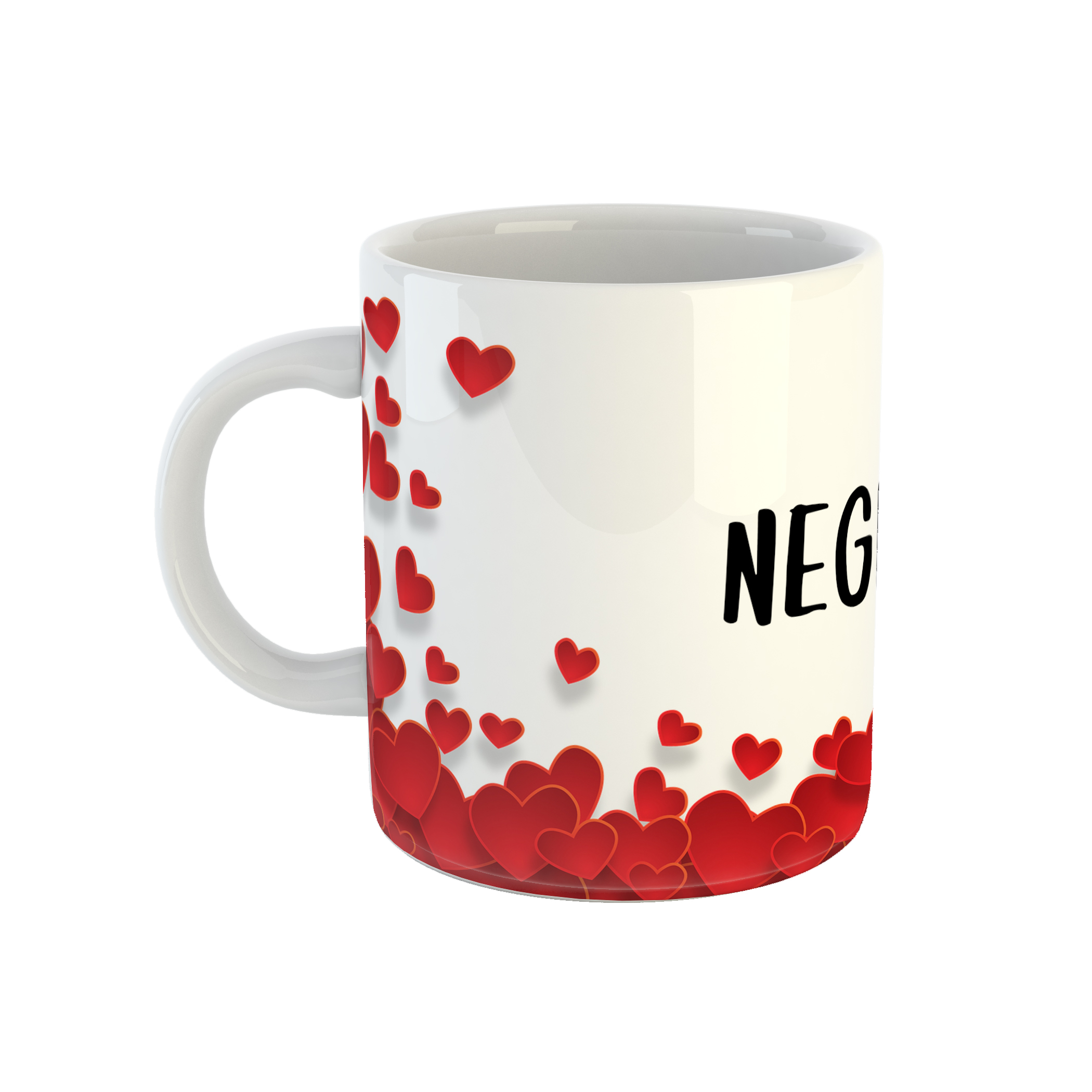 ماگ طرح قلب مدل نگین