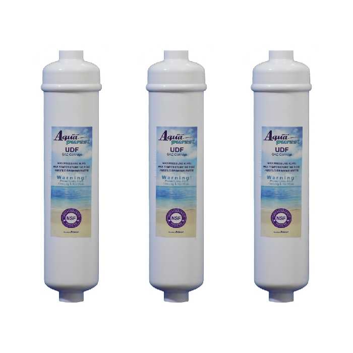 فیلتر یخچال ساید بای ساید آکوا پیورست مدل COCONUT SHELL 2500G مجموعه 3 عددی