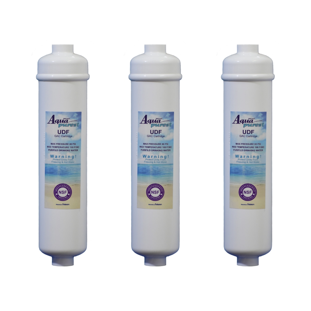 فیلتر یخچال ساید بای ساید آکوا پیورست مدل COCONUT SHELL 2500G مجموعه 3 عددی