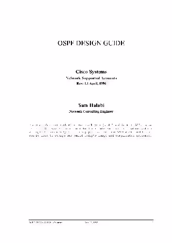 خرید و دانلود نسخه کامل کتاب Cisco Router OSPF: Design &amp; Implementaton Guide
