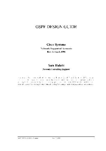 خرید و دانلود نسخه کامل کتاب Cisco Router OSPF: Design & Implementaton Guide