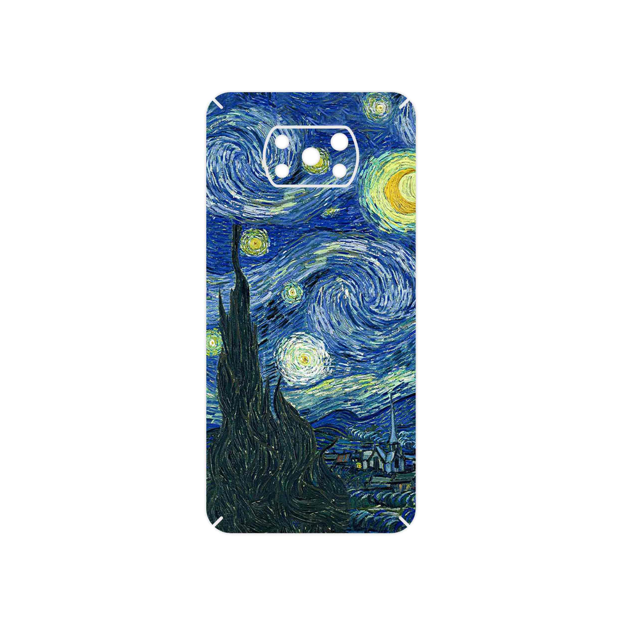 برچسب پوششی ماهوت مدل The Starry Night of van Gogh مناسب برای گوشی موبایل شیائومی Poco X3 Pro