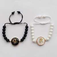 دستبند مدل ماه تولد بهمن و خرداد F132 مجموعه 2 عددی