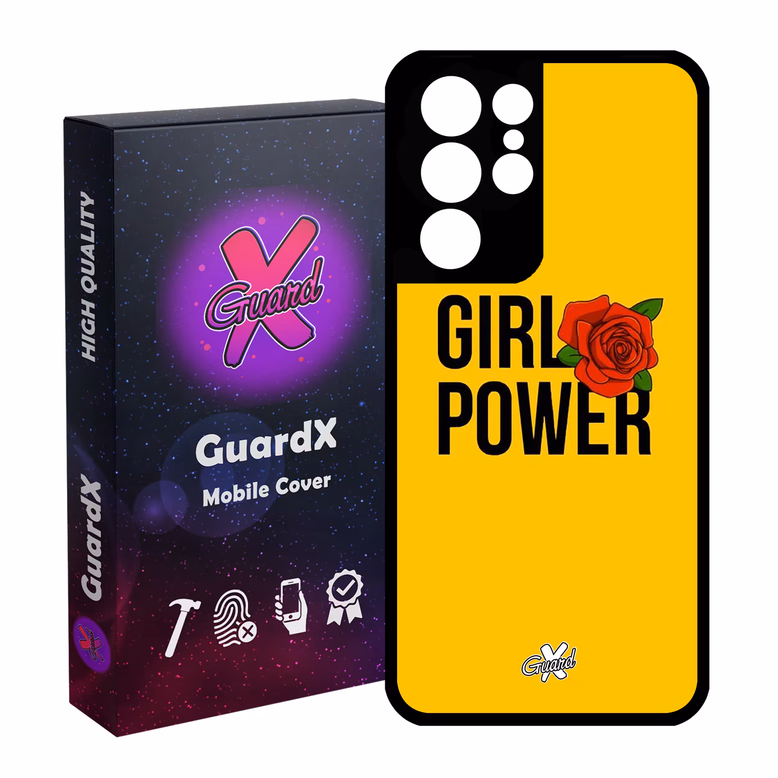 کاور گارد ایکس طرح Girl Power مدل Glass10037 مناسب برای گوشی موبایل سامسونگ Galaxy S21 Ultra
