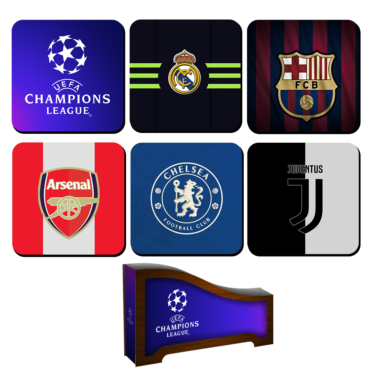 زیر لیوانی لوکسینو مدل FP_22 بسته 6 عددی