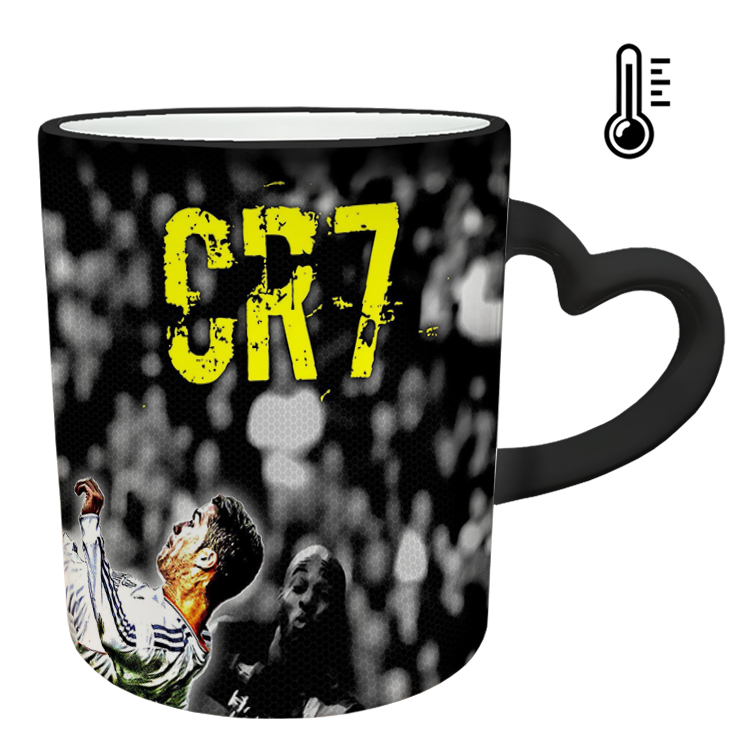 ماگ حرارتی مدل دسته قلبی طرح رونالدو کد 55