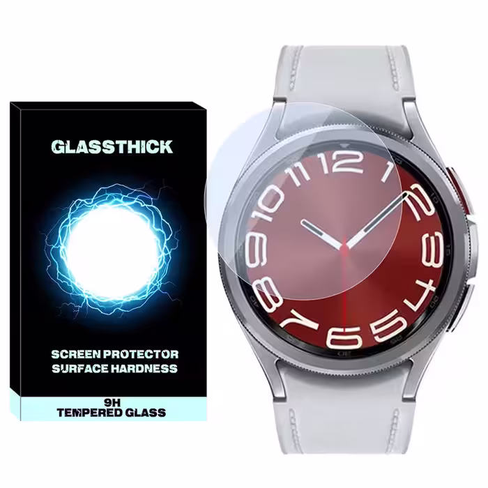 محافظ صفحه نمایش شیشه‌ای گلستیک مدل SH-GL مناسب برای ساعت هوشمند سامسونگ Galaxy watch 6 Classic 43mm | کالا برتری