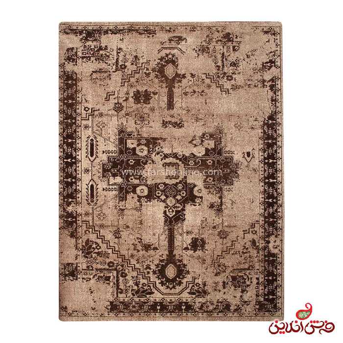 فرش ساوین طرح نیل قهوه ای