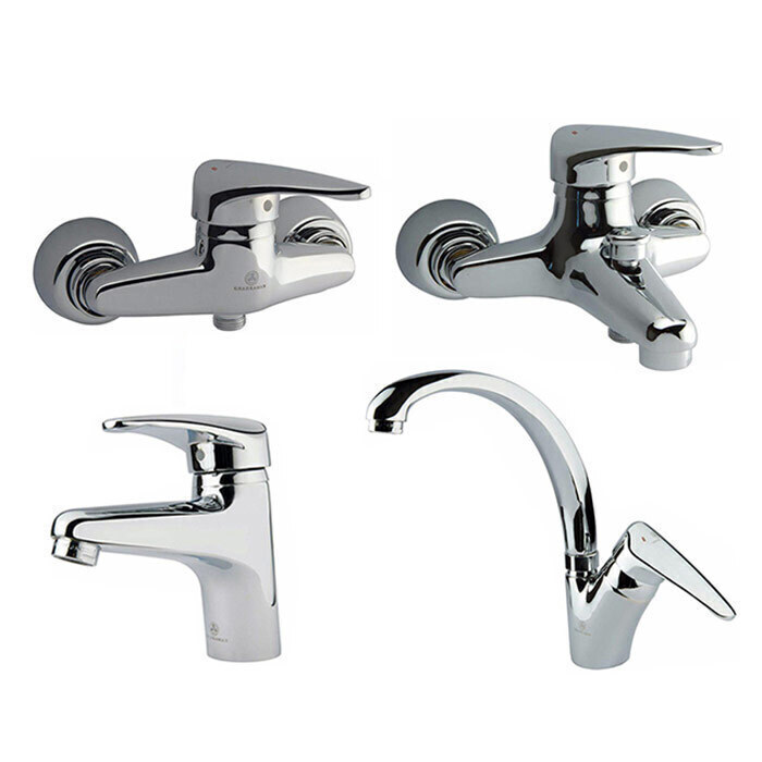 ست شیرآلات قهرمان مدل ایتالیایی - کروم