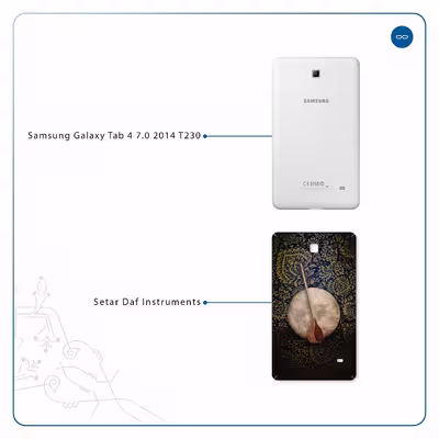 برچسب پوششی ماهوت مدل Setar-Daf-Instruments مناسب برای تبلت سامسونگ Galaxy Tab 4 7.0 2014 T230