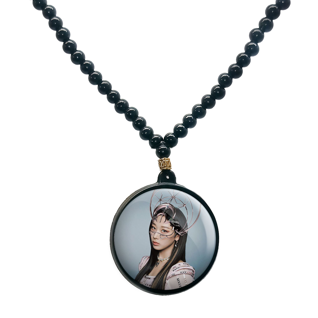 گردنبند پرمانه طرح aespa کد pmd.18533 مدل دو طرفه