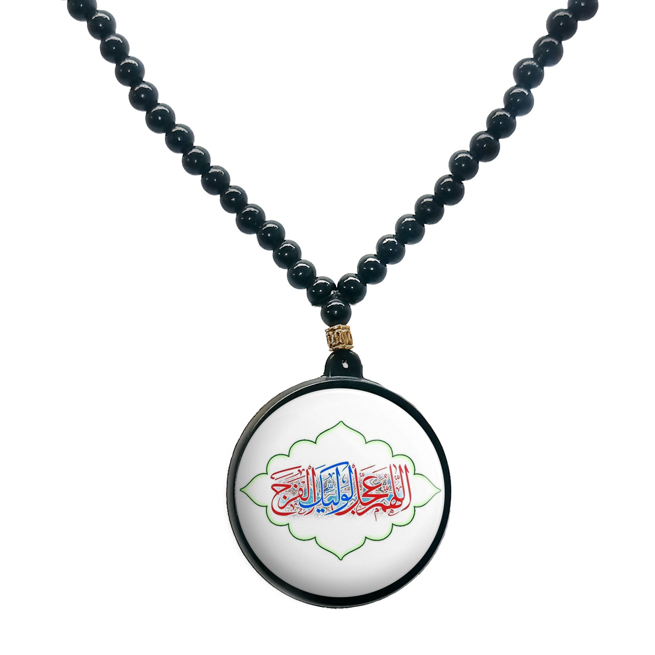 گردنبند پرمانه طرح امام زمان کد pmd.23651 مدل دو طرفه