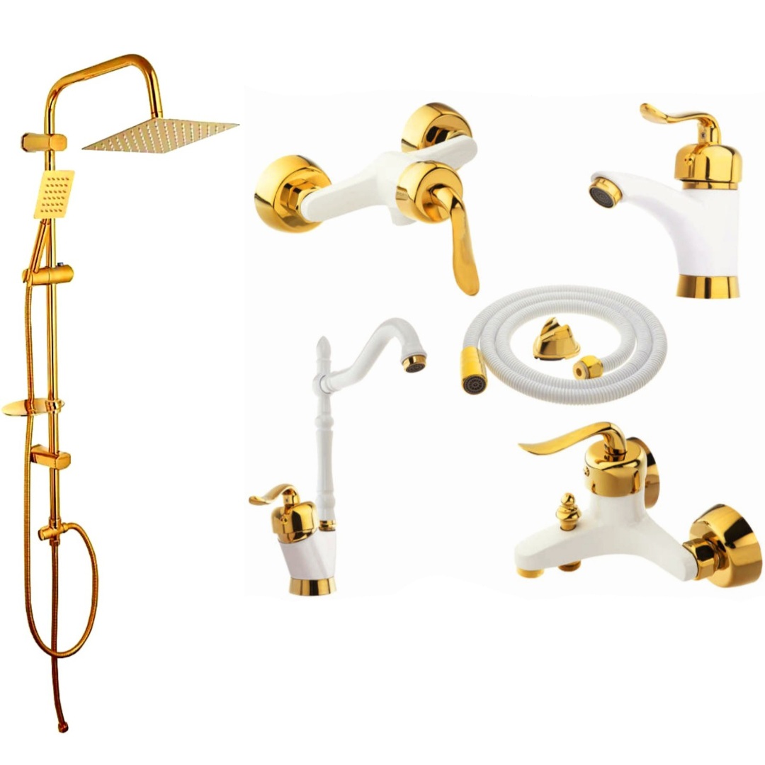 ست شیرآلات شیرالات رز مدل بیزانس رویال مجموعه 6 عددی