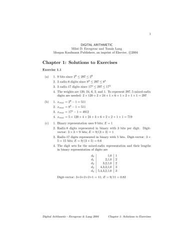 خرید و دانلود نسخه کامل کتاب Digital Arithmetic solutions