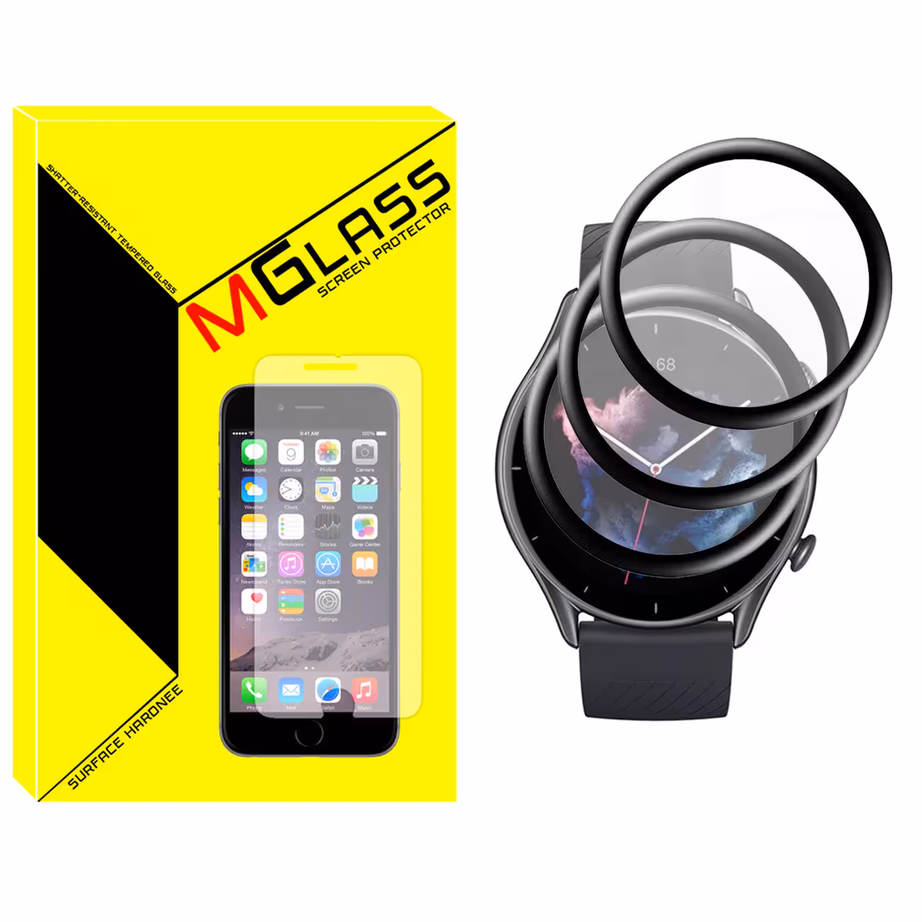 محافظ صفحه نمایش نانو ام گلس مدل NMG مناسب برای ساعت هوشمند امازفیت GTR 3 Pro بسته سه عددی